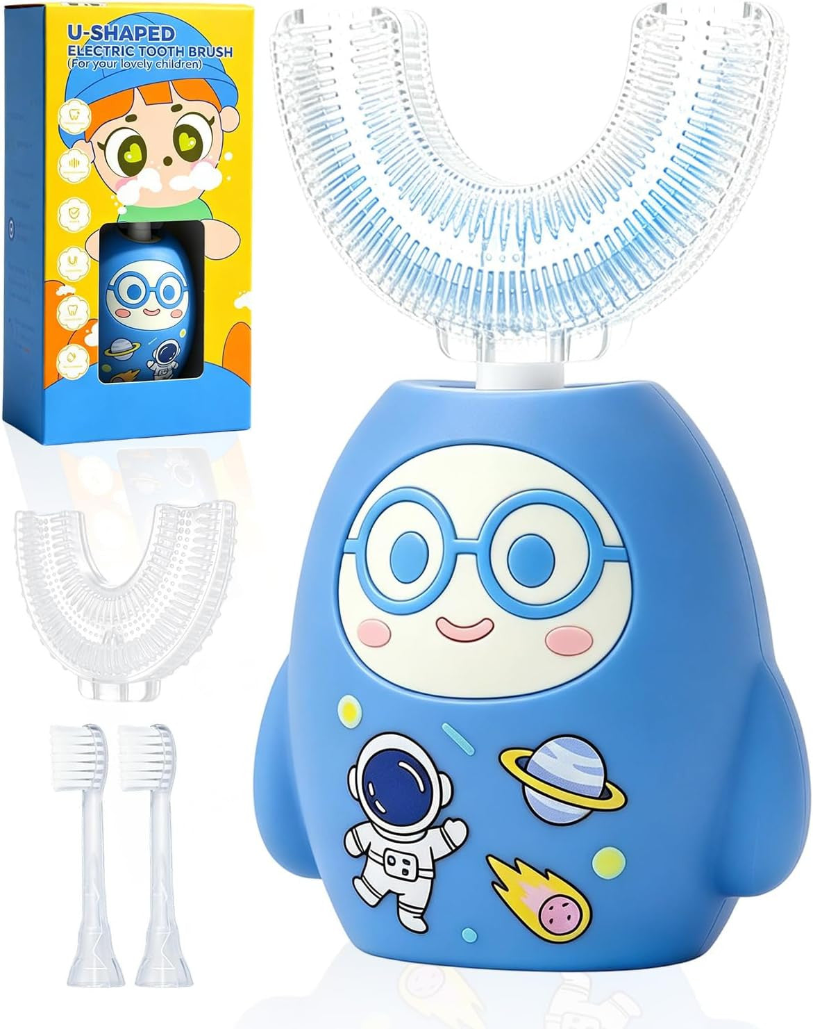 Kids U-Shaped Electric Sonic Toothbrush with 360° Full Mouth Cleaning