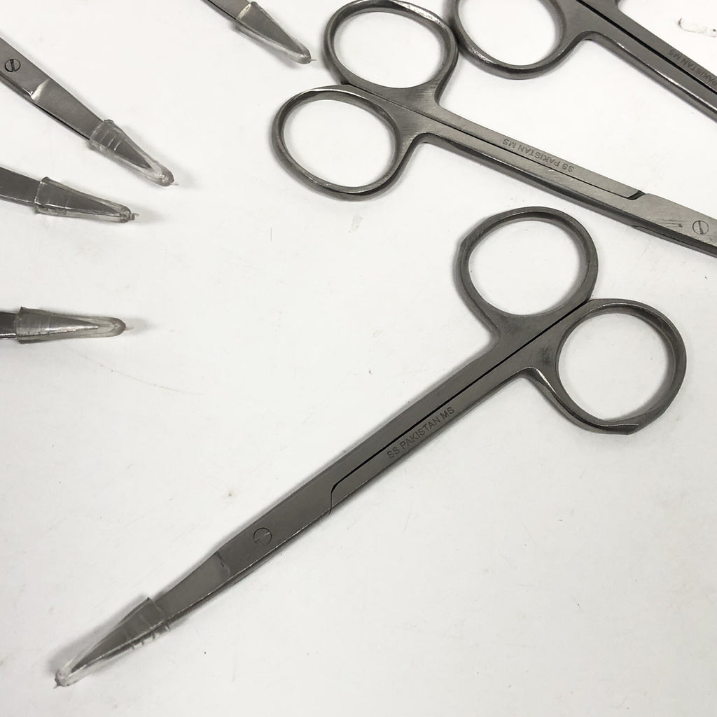 10 Pack Iris 4.5 Inch Curved Tip Surgical Scissors - New