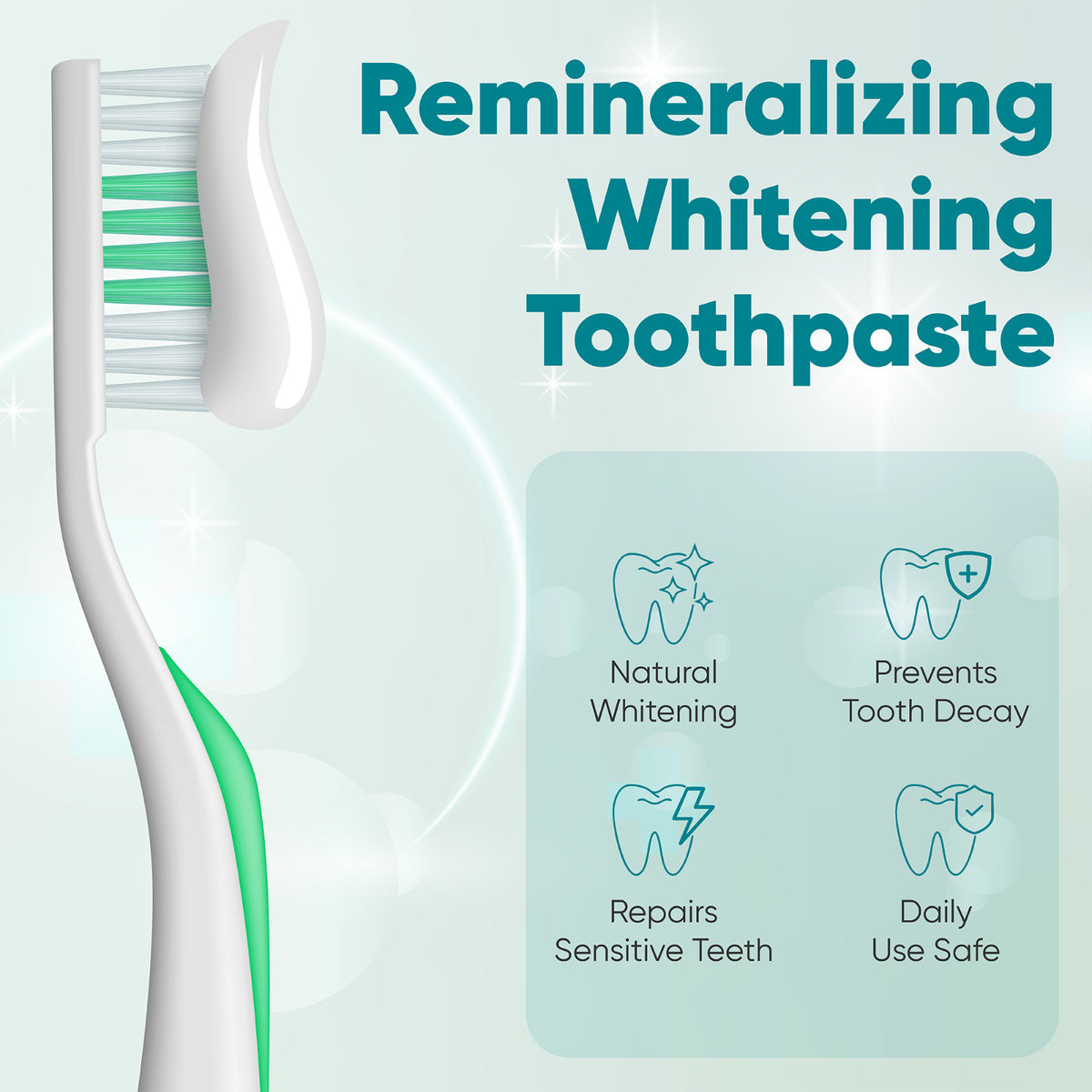 Remineralizing Fluoride-Free Toothpaste with Nano Hydroxyapatite - Natural Oral Care