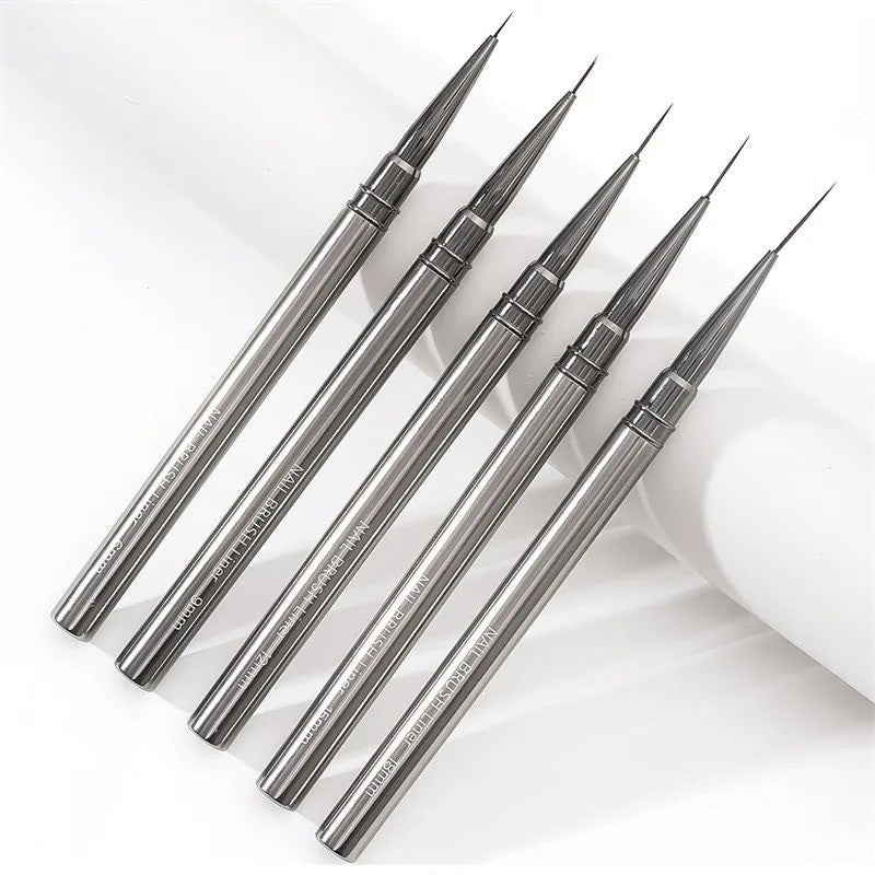 5pcs Nail Art Fine Line Striping Brushes for Detailing & Blending