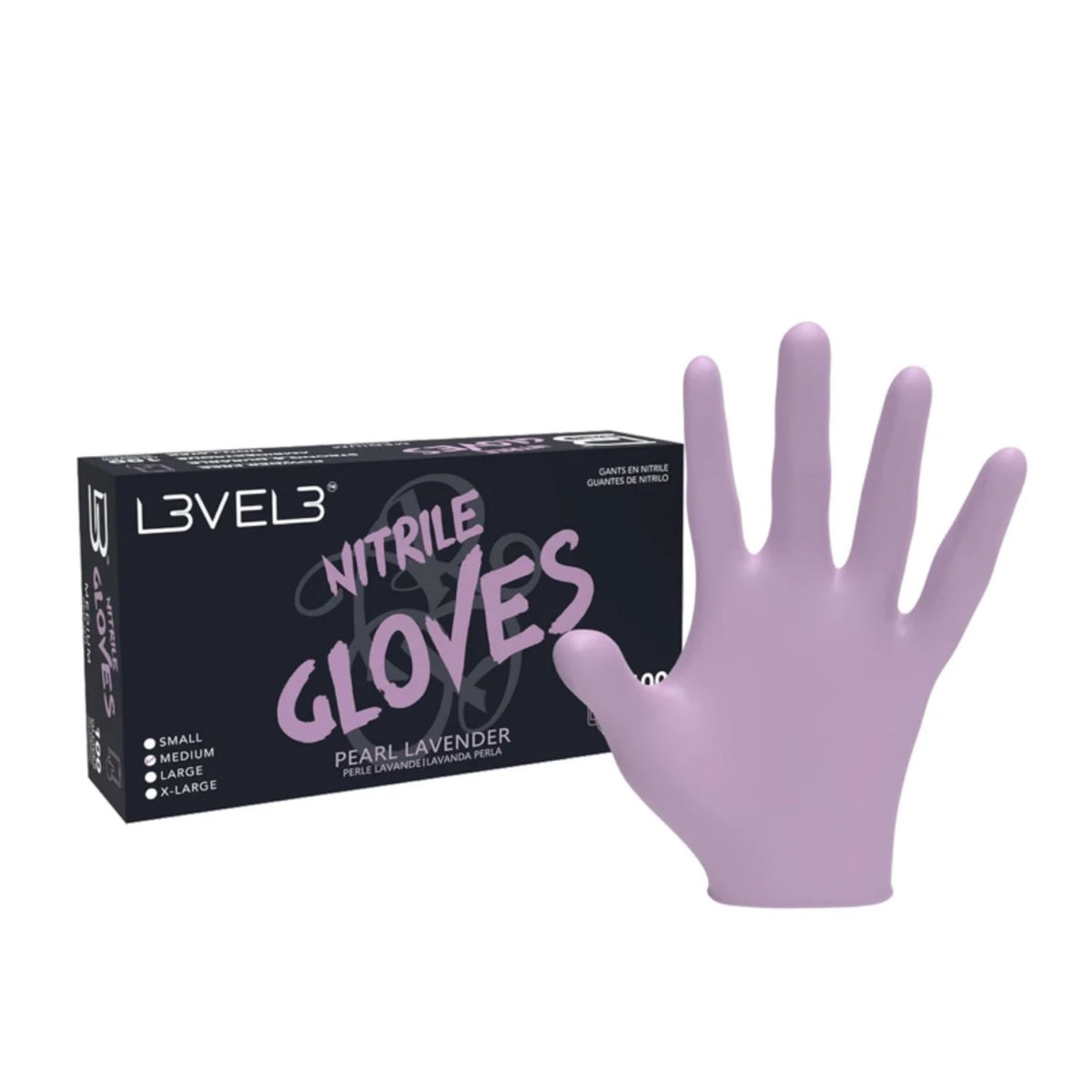 Pearl Lavender Nitrile Barber Gloves 100 Pack - Latex-Free, Powder-Free