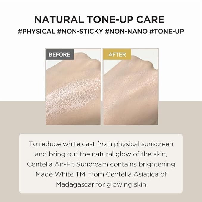 SPF50+ PA++++ Sunscreen with Centella Asiatica 50ml - Broad Spectrum UV Protection