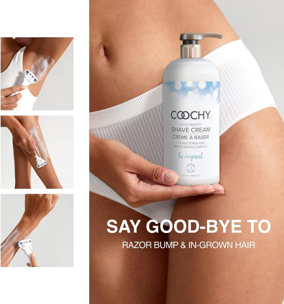 Coochy Sensitive Skin Shaving Cream 32 oz – Moisturizing & Rash-Free