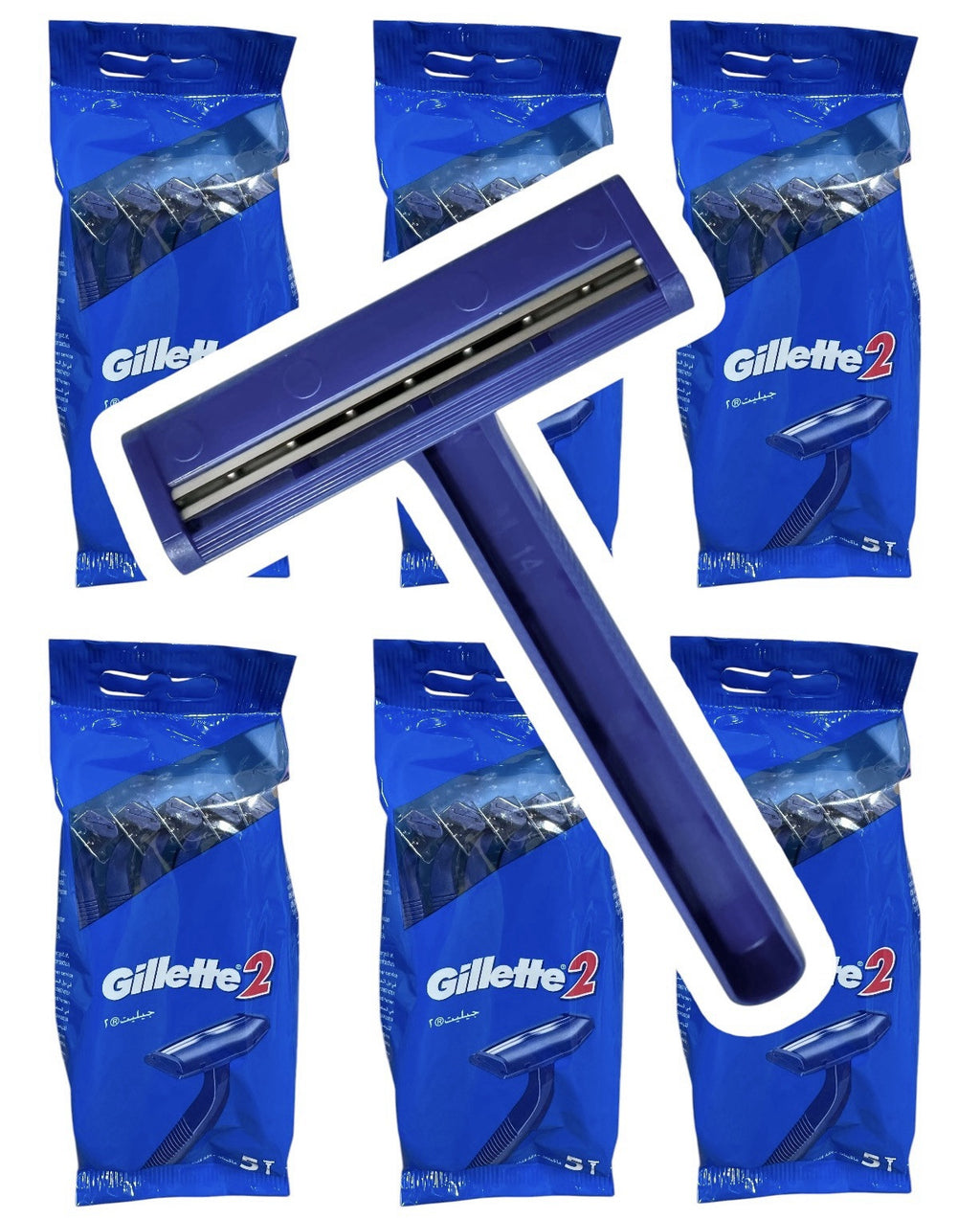 Disposable Razors Twin Blade Fixed No Lubrastrip 30 Pack - Gillette