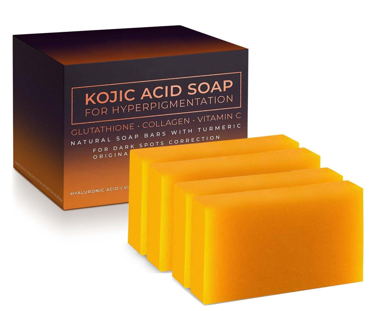 Kojic Acid Dark Spot Corrector Soap Bars with Vitamin C Retinol & Collagen