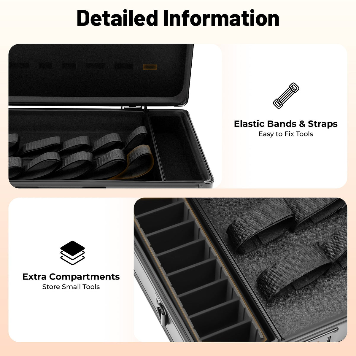 Large Portable Barber Tool Storage Case with Security Lock