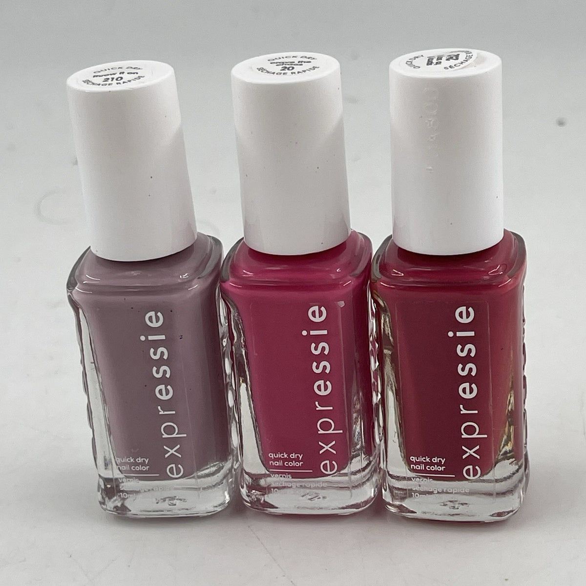 Quick Dry Nail Polish Set - 3 Assorted Lacquers for Nail Art & Manicure