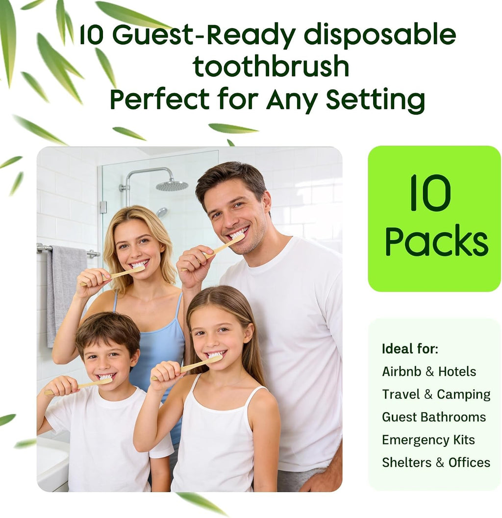 Individually Wrapped Guest Dental Kit with Toothbrush and Toothpaste for Hotel & Travel