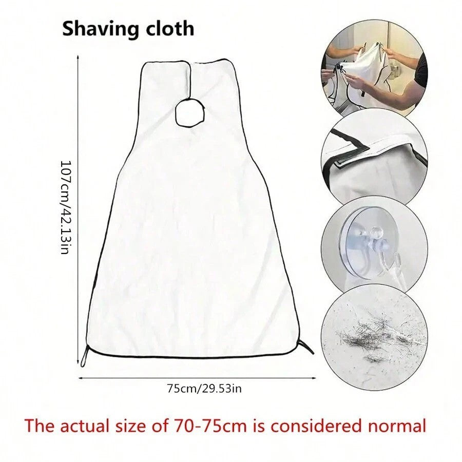 Waterproof Shaving Apron Beard Catcher Cape for Men Bathroom Grooming