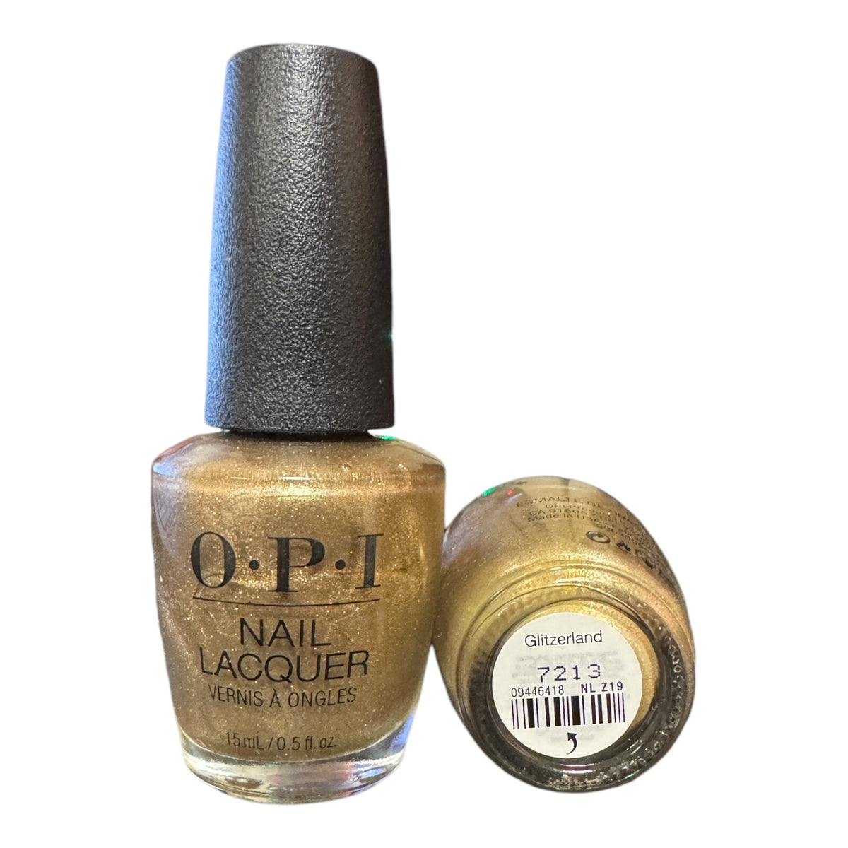 OPI Glitzerland Metallic Gold Nail Polish 0.5 Fl Oz - Long-Lasting, Glamorous Finish