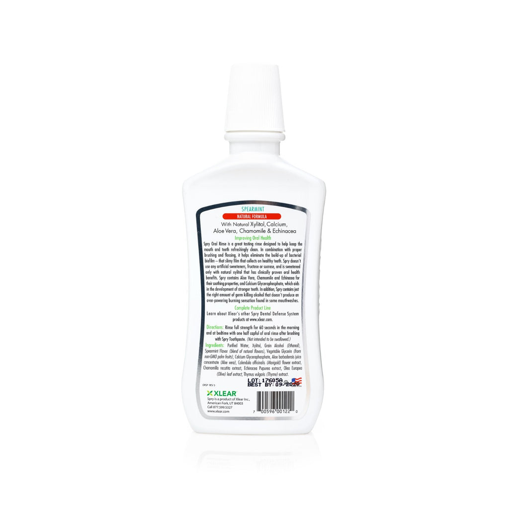 Xylitol Mouthwash with Enamel Support - Spearmint Flavor, 16 Fl Oz