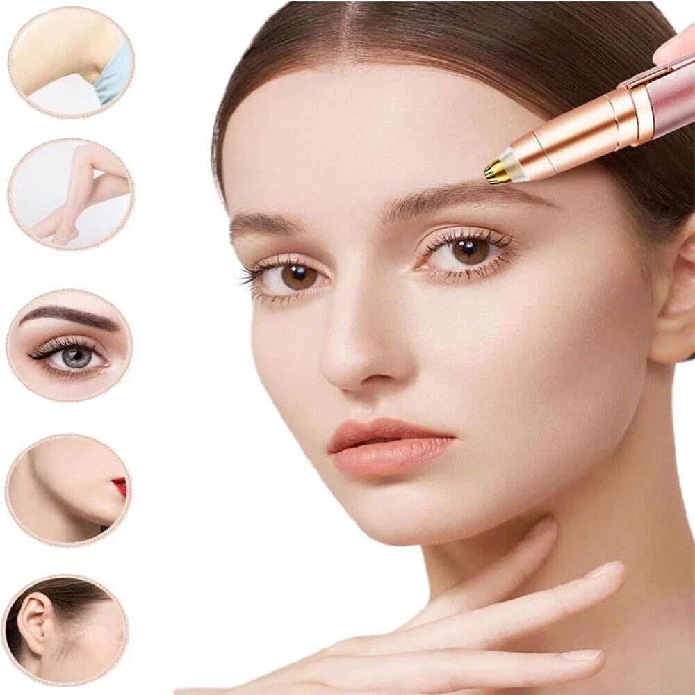 Mini Electric Eyebrow Trimmer for Face & Body Hair Removal, USB Rechargeable