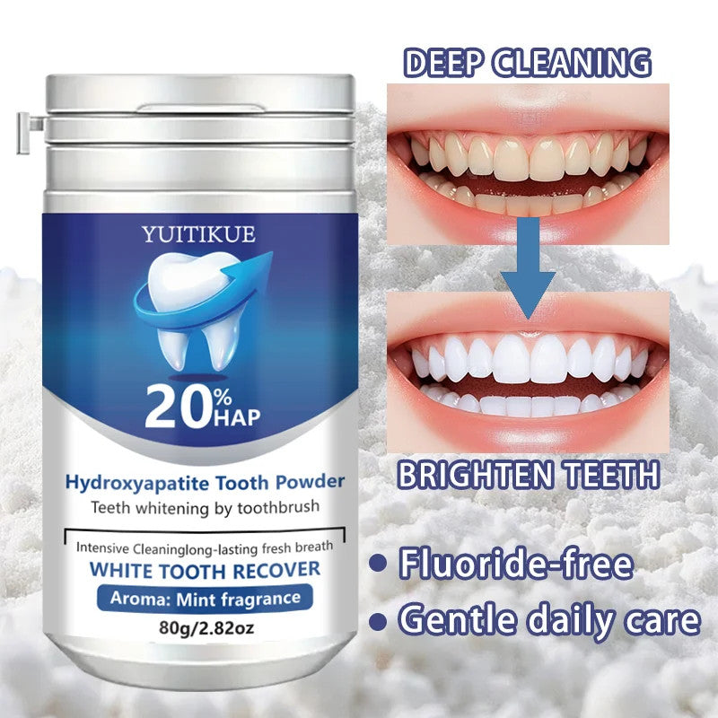 Enamel Repair Tooth Powder with Whitening Hydroxyapatite Deep Cleaning Fresh Breath