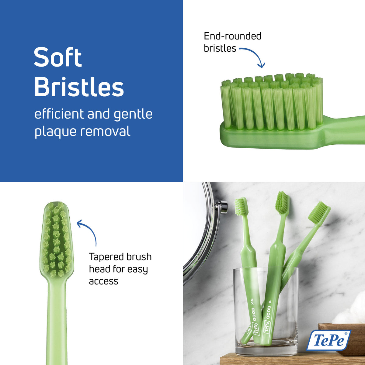 Bioplastic Compact Soft Toothbrush for Adults and Sensitive Gums