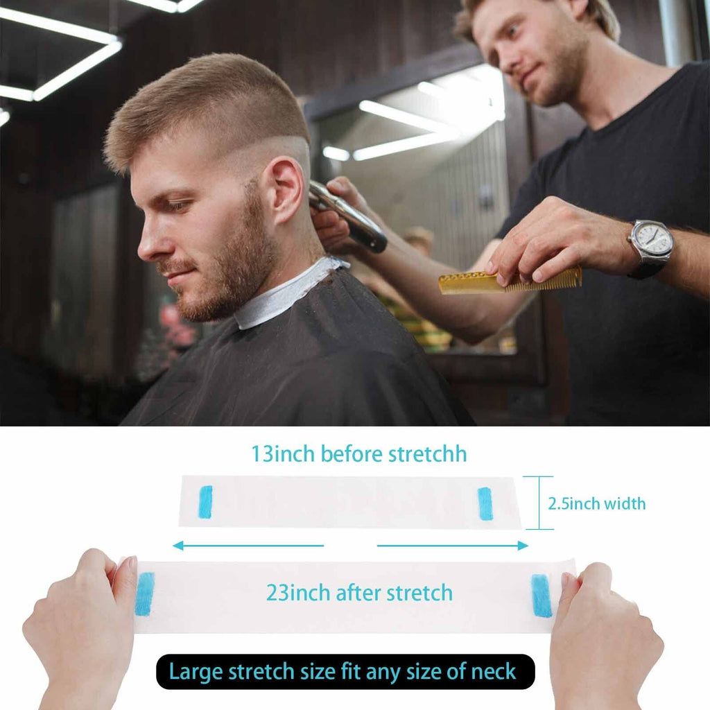 Disposable Barber Neck Strips - Soft, Absorbent Hair Cutting Protectors, 5 Rolls