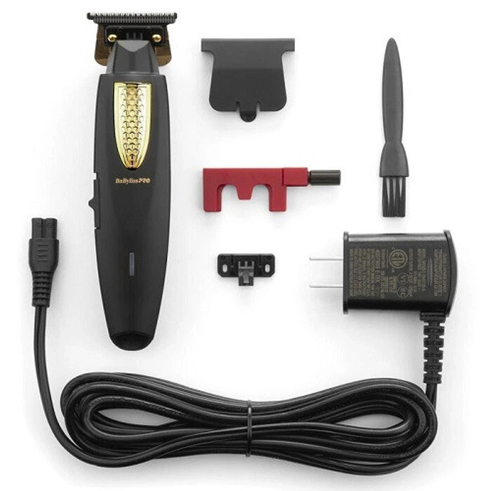Professional Lithium Cordless & Corded Hair Trimmer with Gold Titanium Blade
