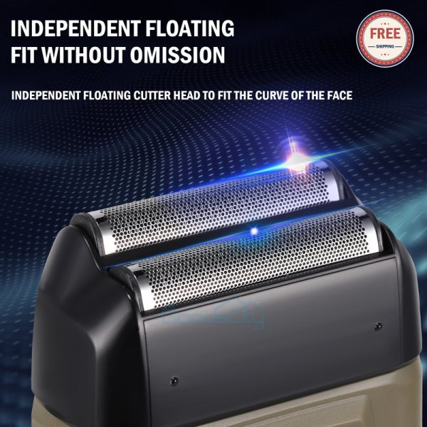 Electric Men's Shaver with Double Head Waterproof USB Charging