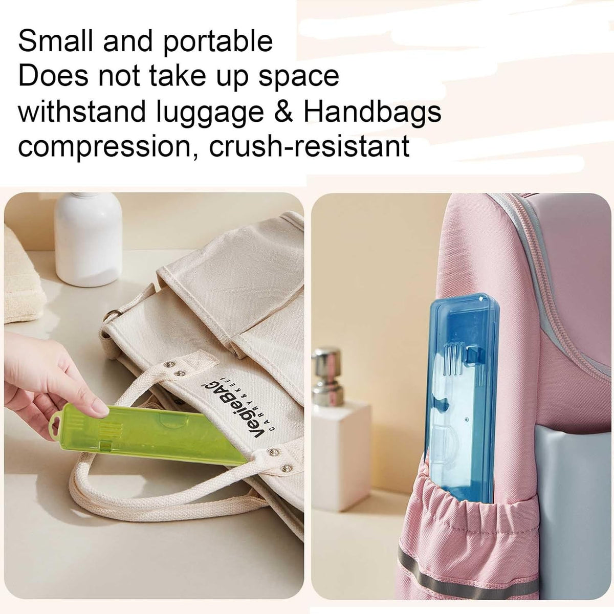 Travel Toothbrush Case 2 Pack Breathable Portable Holder for Camping & Gym