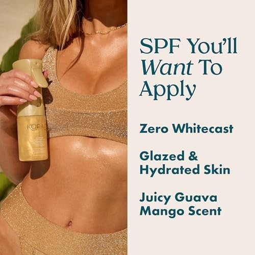 SPF 50 Body Mist with Shimmering Oil Hydrating Sunscreen Spray