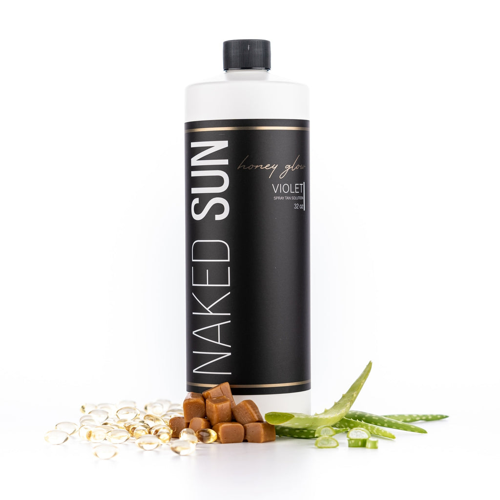 Self Tanning Solution with Violet and Caramel Tones - 32 oz Hydrating Tan Lotion