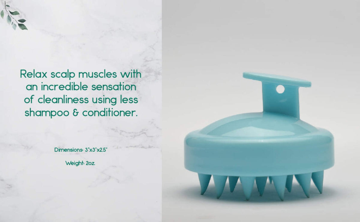 Scalp Scrubber & Hair Growth Massager 2-Pack - Gentle Silicone Head Cleaner