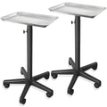 Aluminum Salon Utility Cart Set of 2 with Adjustable Height & Rolling Casters