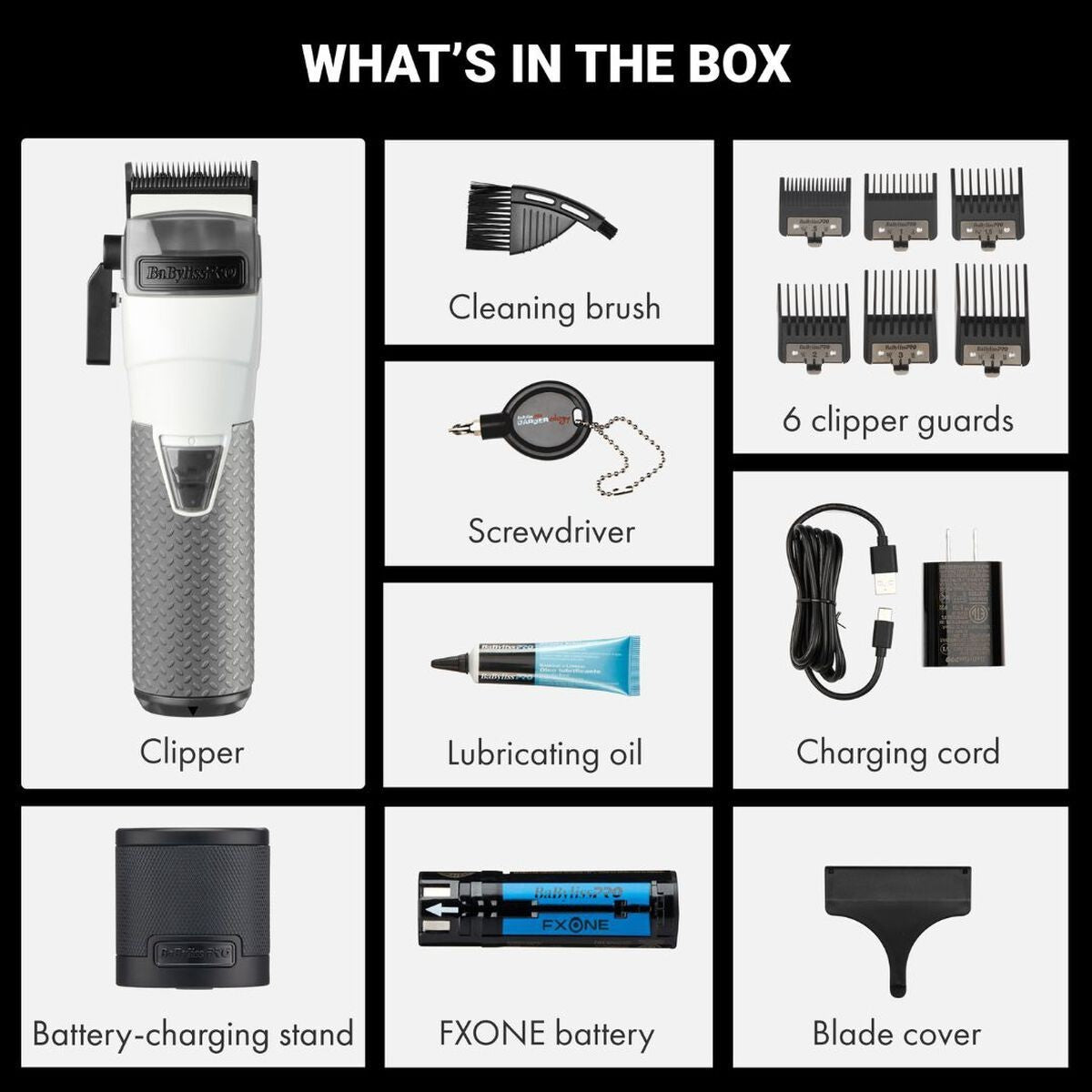 White Professional Hair Clippers FX899TW Limited Edition BaBylissPRO FX ONE