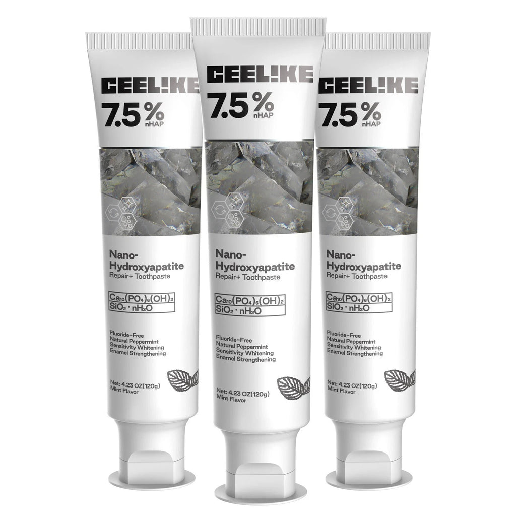 Nano Hydroxyapatite Toothpaste 7.5% Strength for Enamel Repair & Sensitivity Relief - 3 Pack