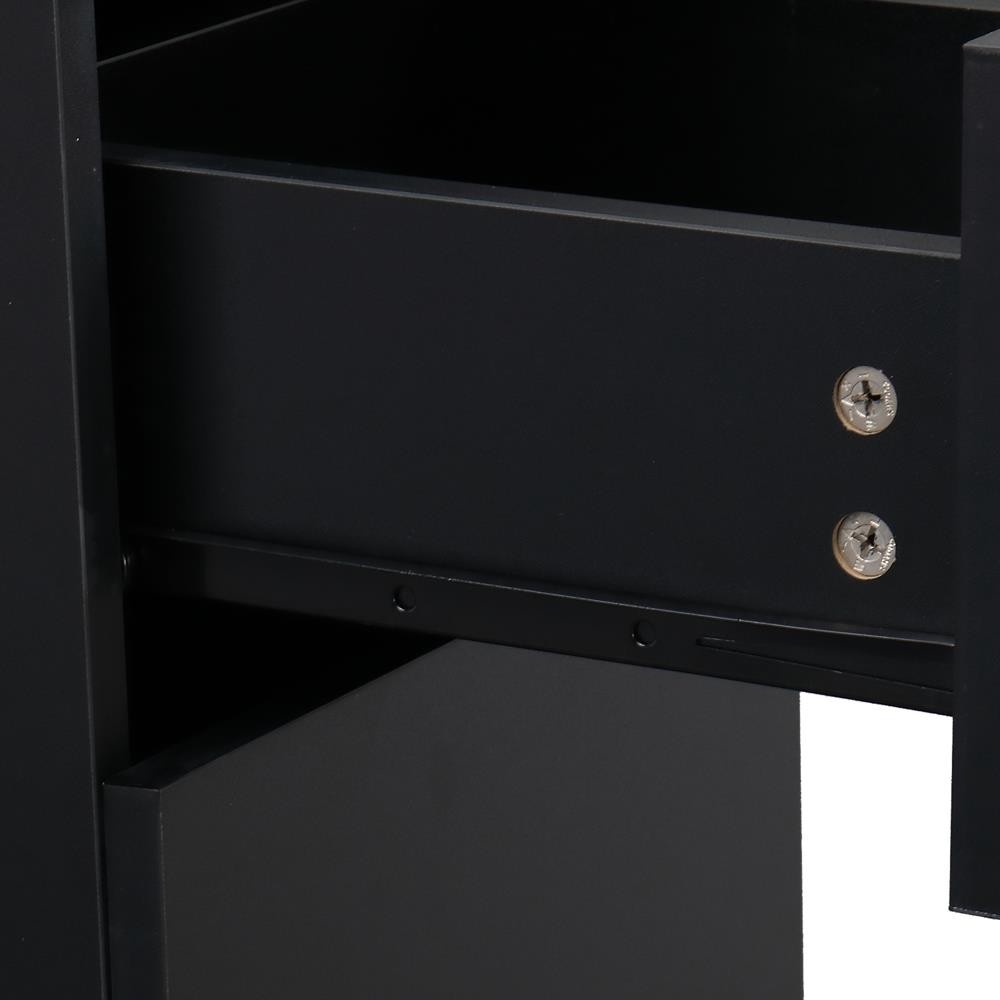 Wall Mount Hair Styling Salon Station with Drawer and Shelves