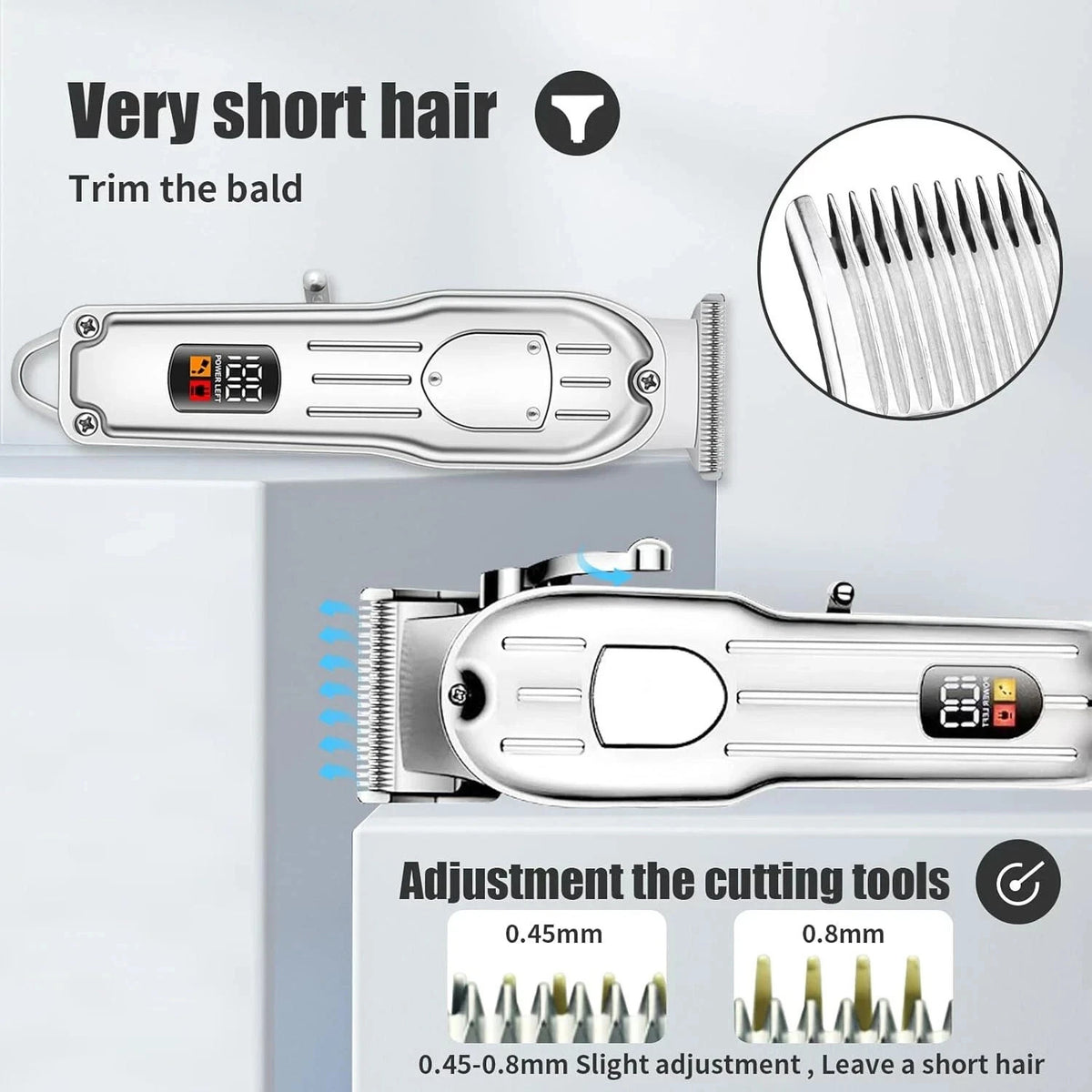 Professional Cordless Hair Clipper & Beard Trimmer for Men & Women