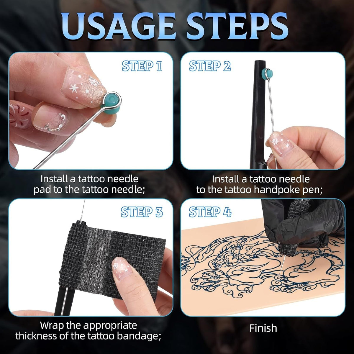 Beginner Hand Poke Tattoo Kit – Complete DIY Supplies