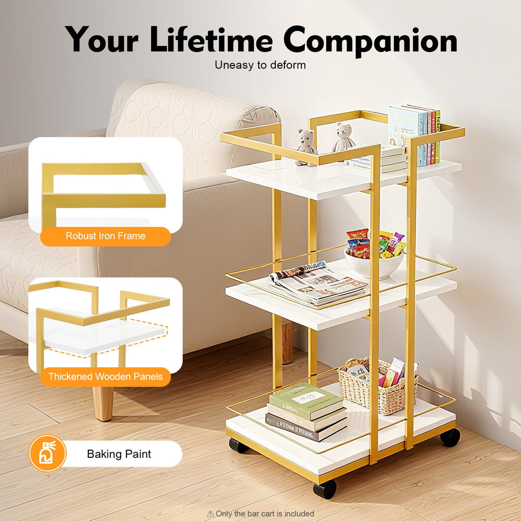 Multi-Purpose Beauty Salon Utility Manicure Trolley with Wheels
