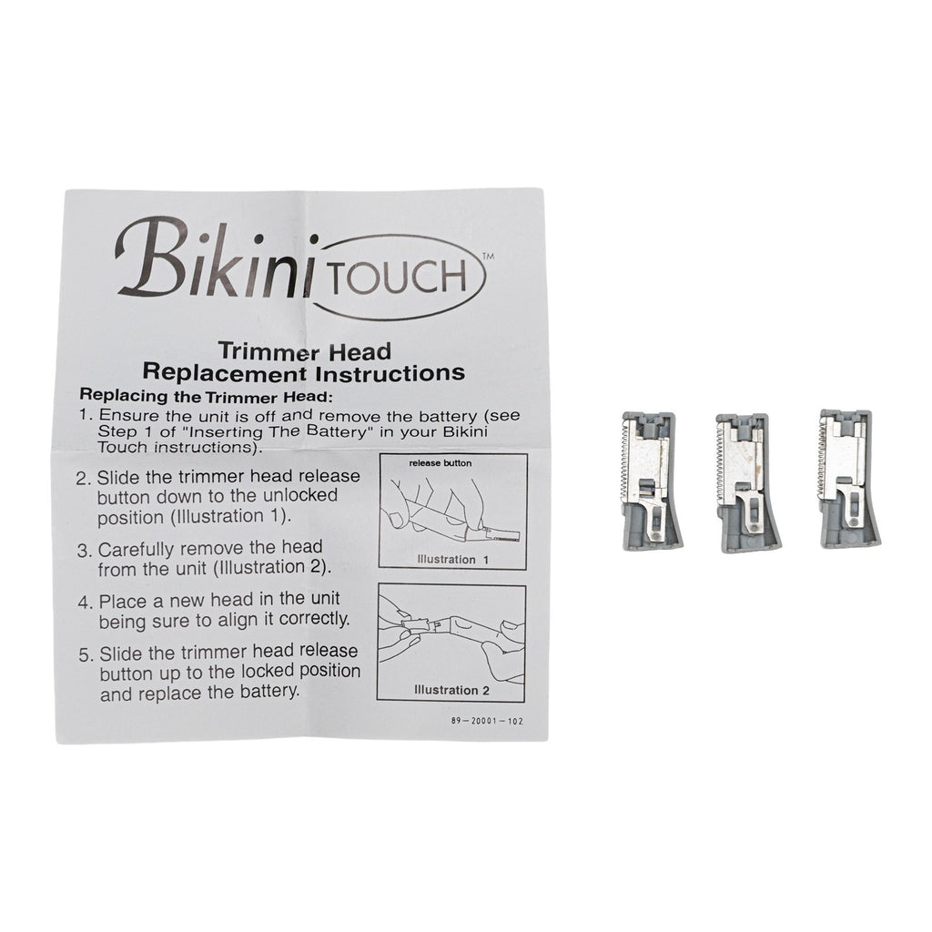 Replacement Blades for Bikini Touch Precision Hair Trimmer - 3 Pack