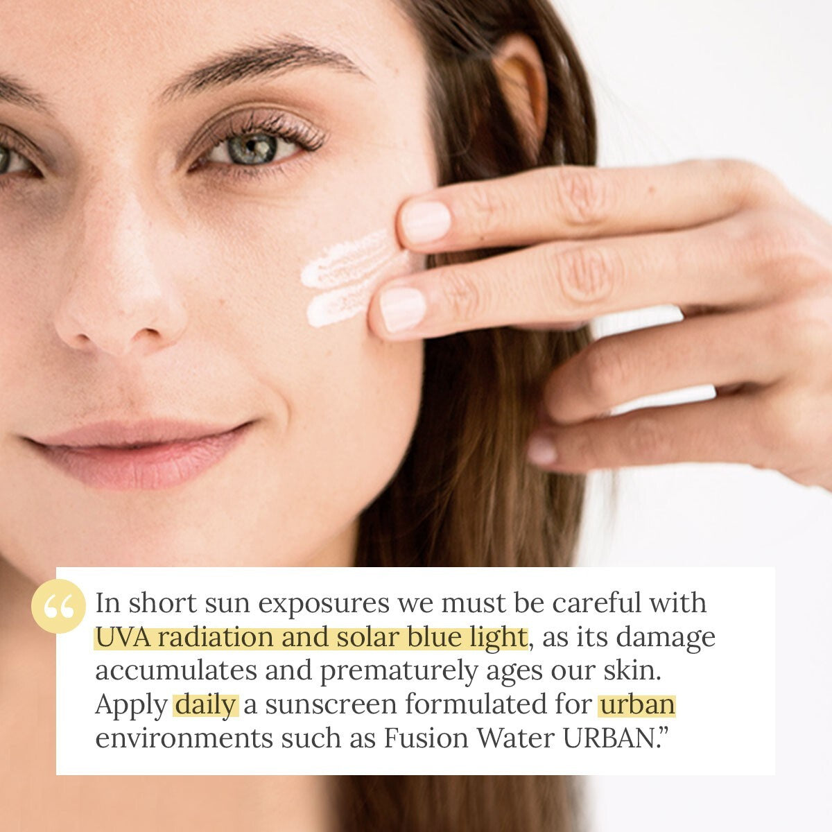 Oil-Free Sunscreen SPF30 with Fusion Water Technology for Daily Urban Use