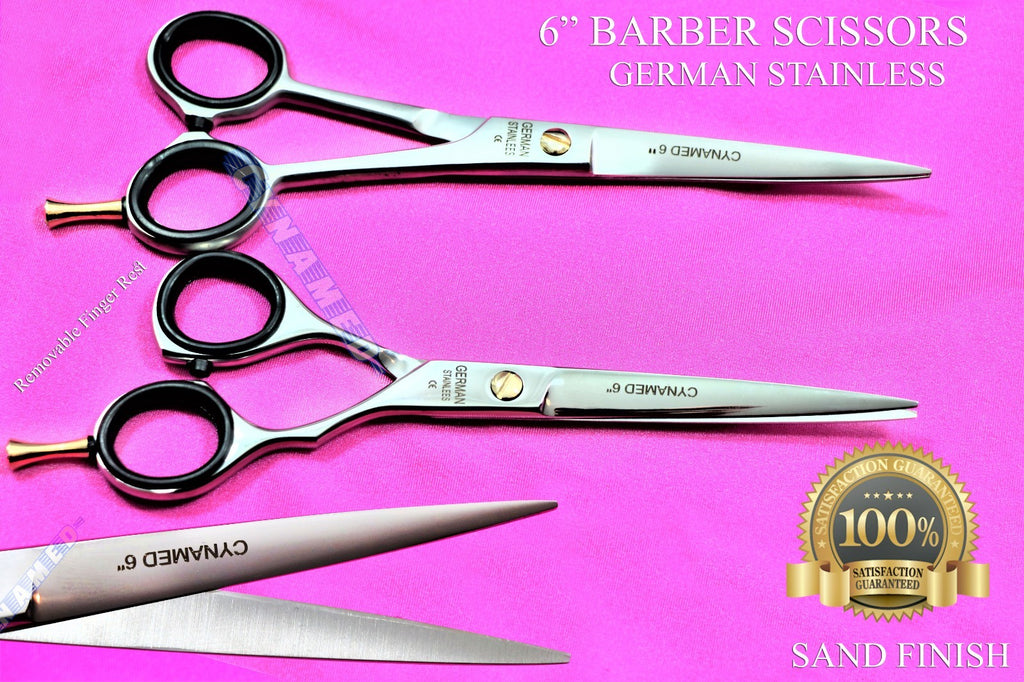 Professional Hair Cutting Shears with Finger Rest - German Grade Stainless Steel