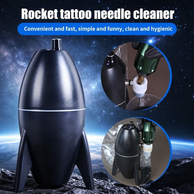 Professional Tattoo Needle Cleaner – Rocket-Style Electric Washer, Hygienic