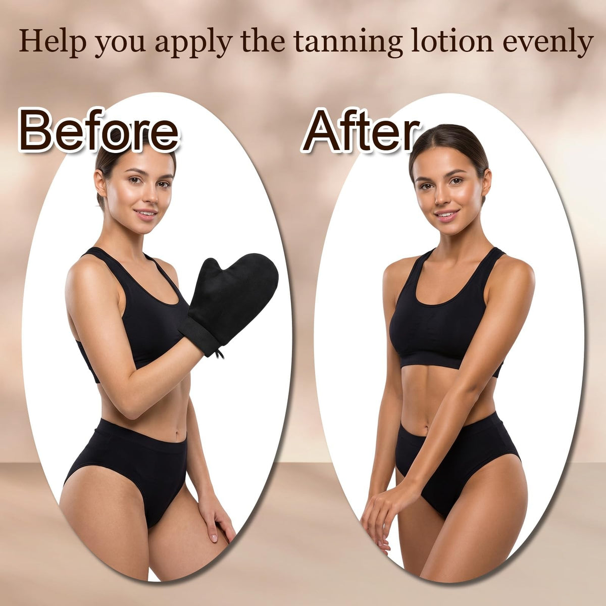 Self Tanning Mitts 2 Pack - Reusable Application Gloves for Flawless Tan