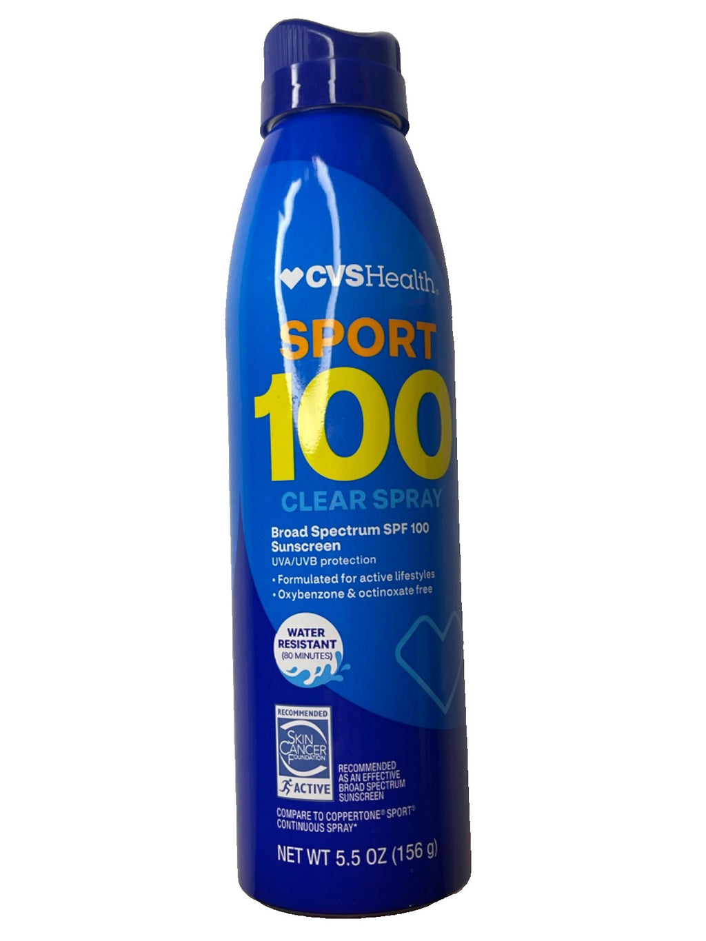 SPF 100 Water-Resistant Sunscreen Spray - Clear, 5.5oz, Water Resist