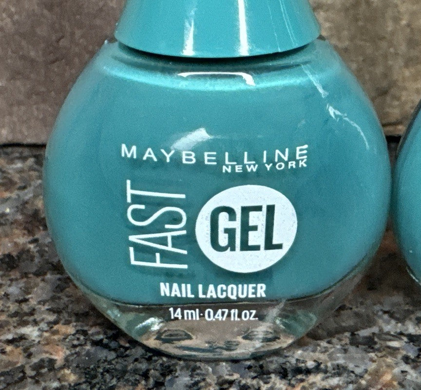 2X Maybelline Fast Gel Nail Lacquer - Tropic Aqua 300 - Long-Lasting Nail Polish