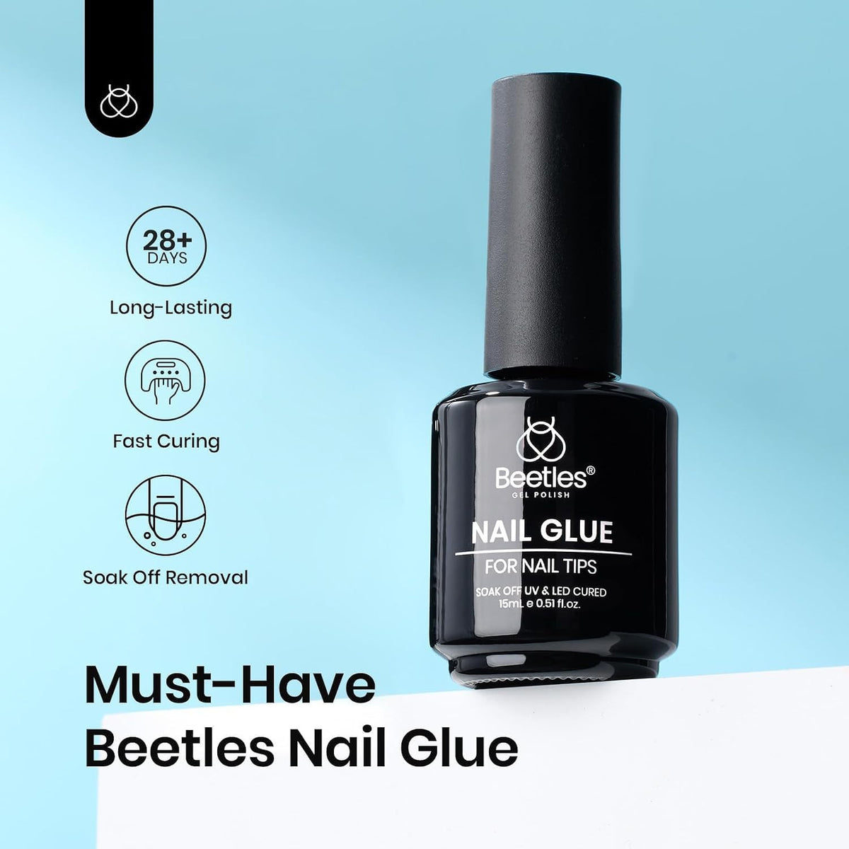 9 in 1 Nail Glue for False Nails, Rhinestones & Nail Tips - Super Strong