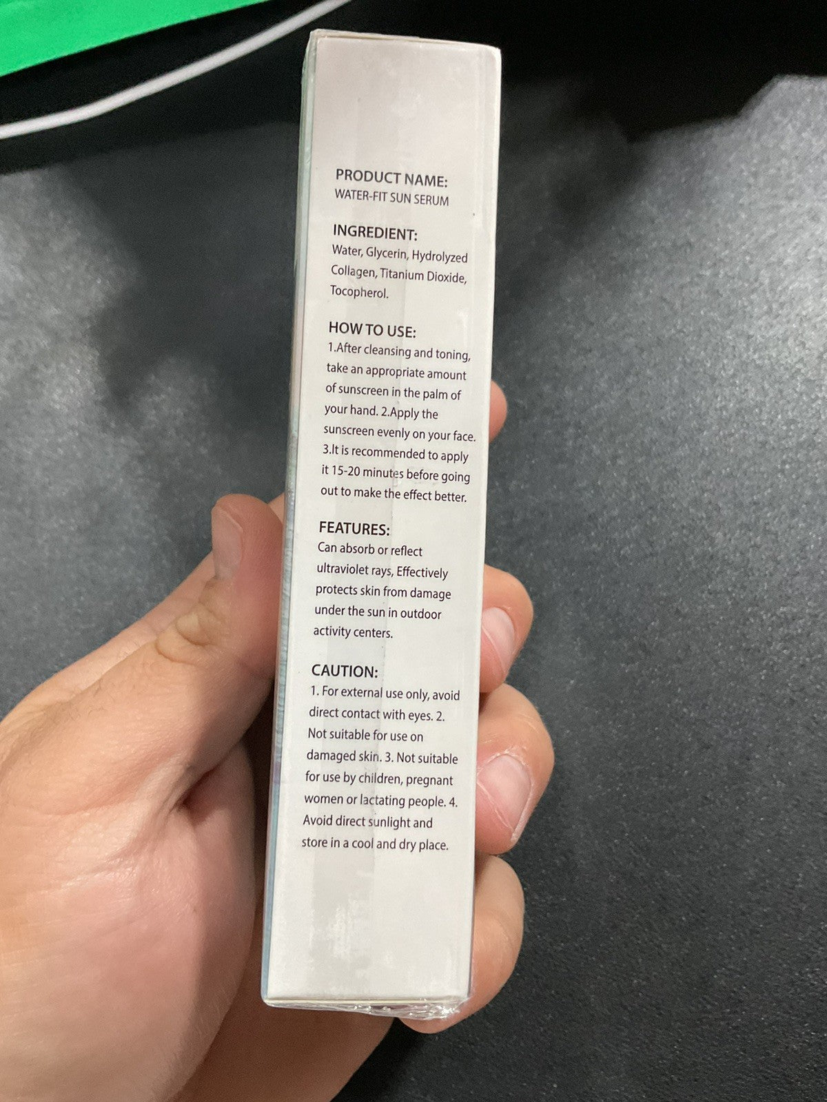 Water Sun Serum SPF 50 for Face Hydrating Skin Care 50ml - Made in Korea