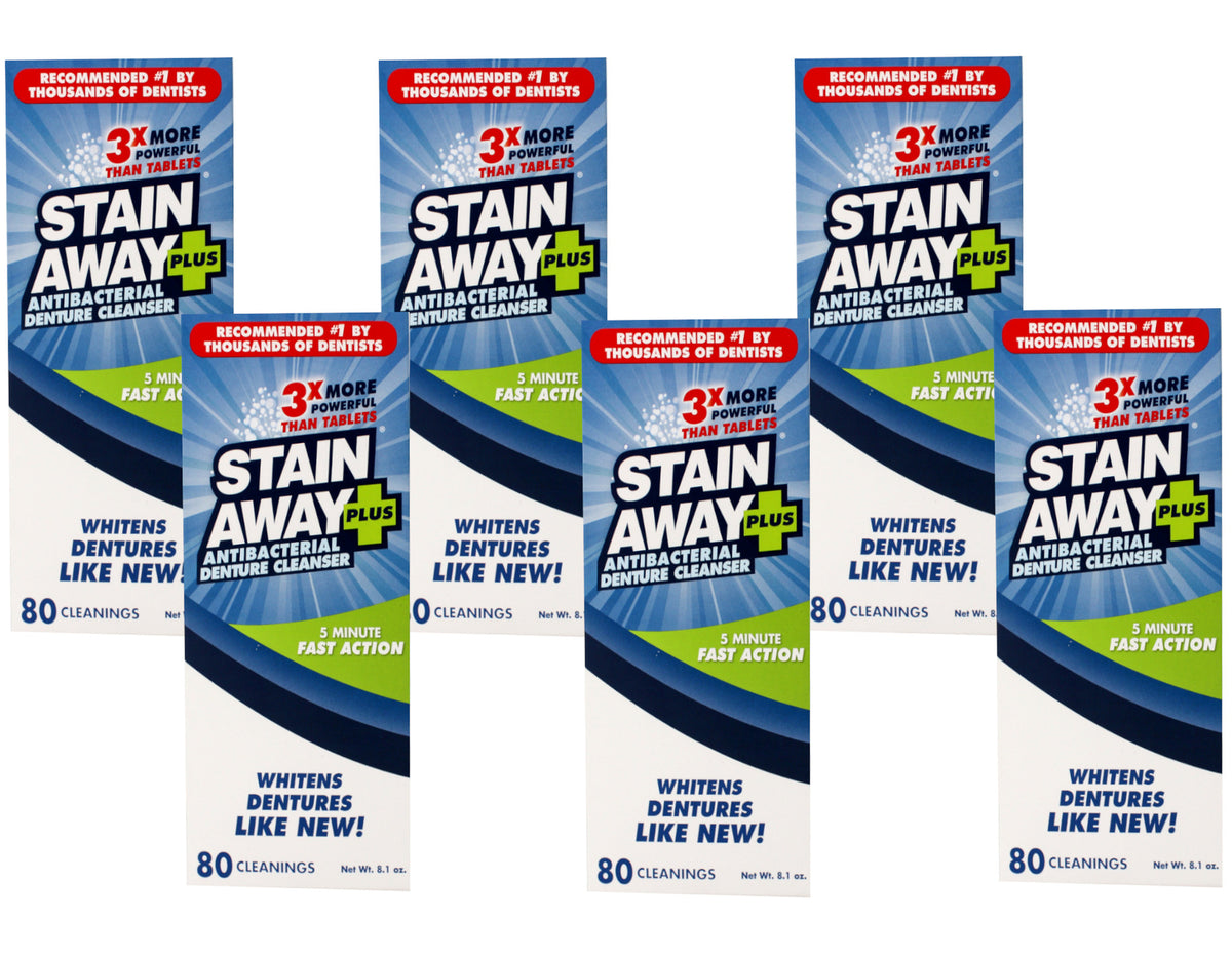 Denture Cleanser 8.1 Ounce - Stain & Odor Removal for Full Dentures