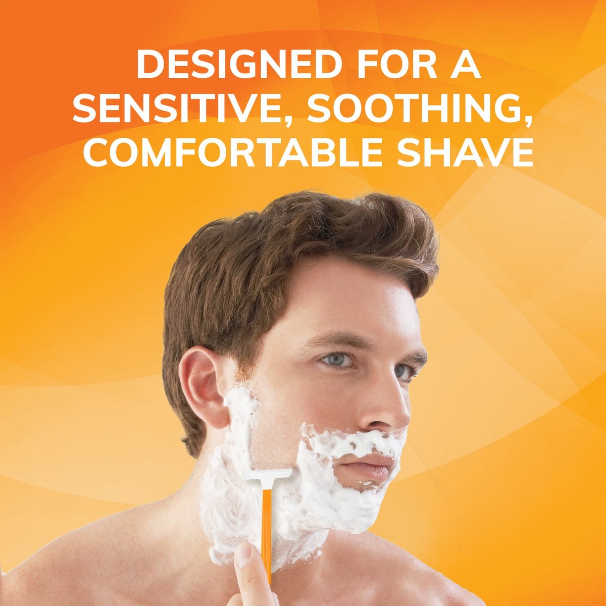 Disposable Men's Razors 52-Pack - Sensitive Skin Single-Blade Shavers