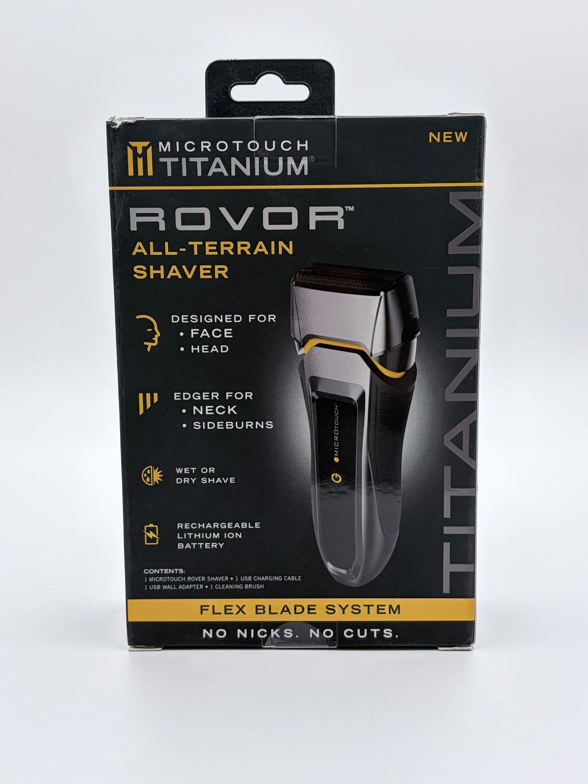 Wet & Dry Electric Shaver with Titanium Coating - Rechargeable Cordless All-Terrain Razor