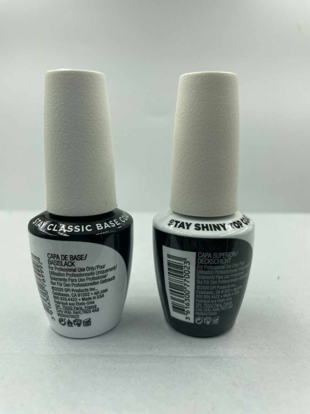 OPI GelColor Base & Top Coat Duo Pack - Stay Classic & Shiny, Long-Lasting Gel Polish