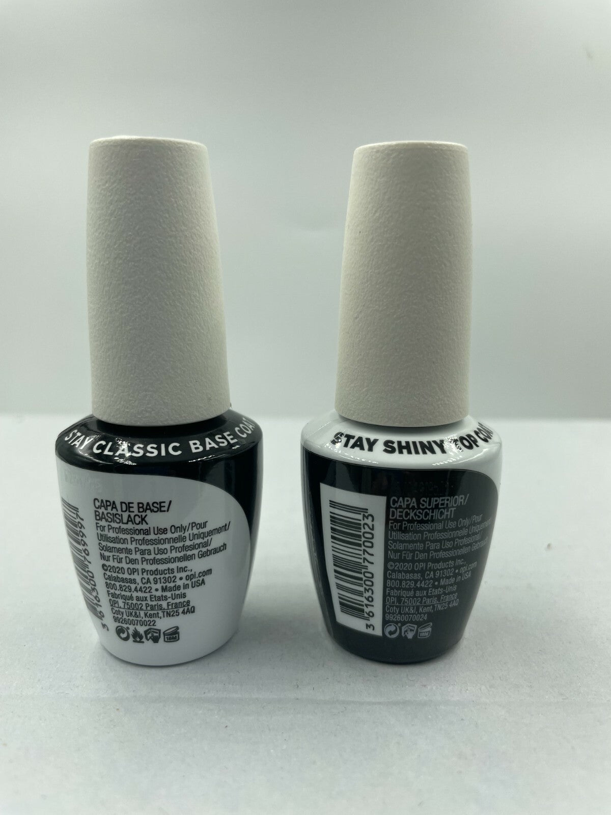 OPI GelColor Base & Top Coat Duo Pack - Stay Classic & Shiny, Long-Lasting Gel Polish