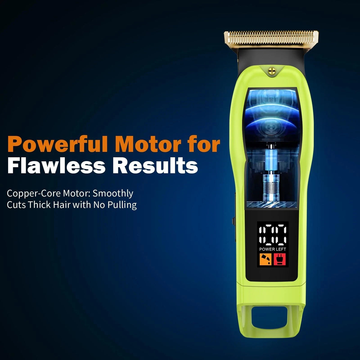 Rechargeable Cordless Beard & Hair Trimmer with LED Display - Men’s Grooming Kit