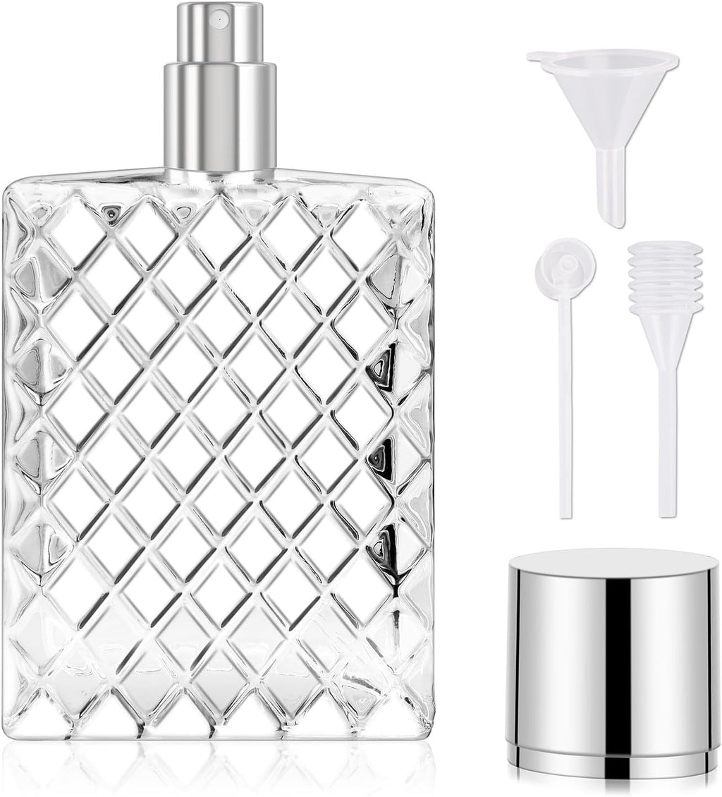 Refillable Glass Perfume Bottle 100ml Spray Pump Empty Cologne Container
