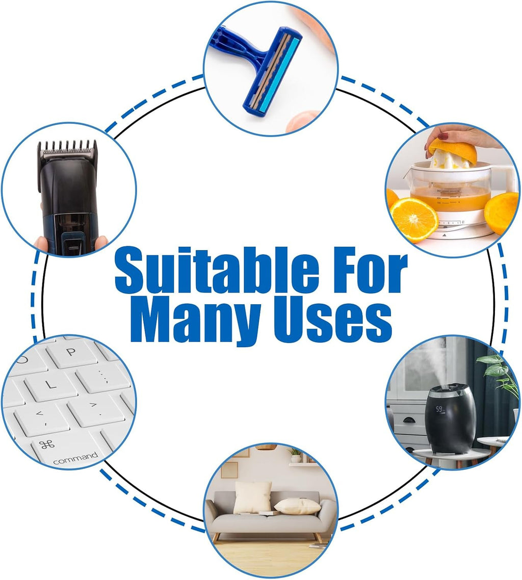 8 Pack Shaver & Hair Clipper Cleaning Brush Set - Nylon Toothbrushes