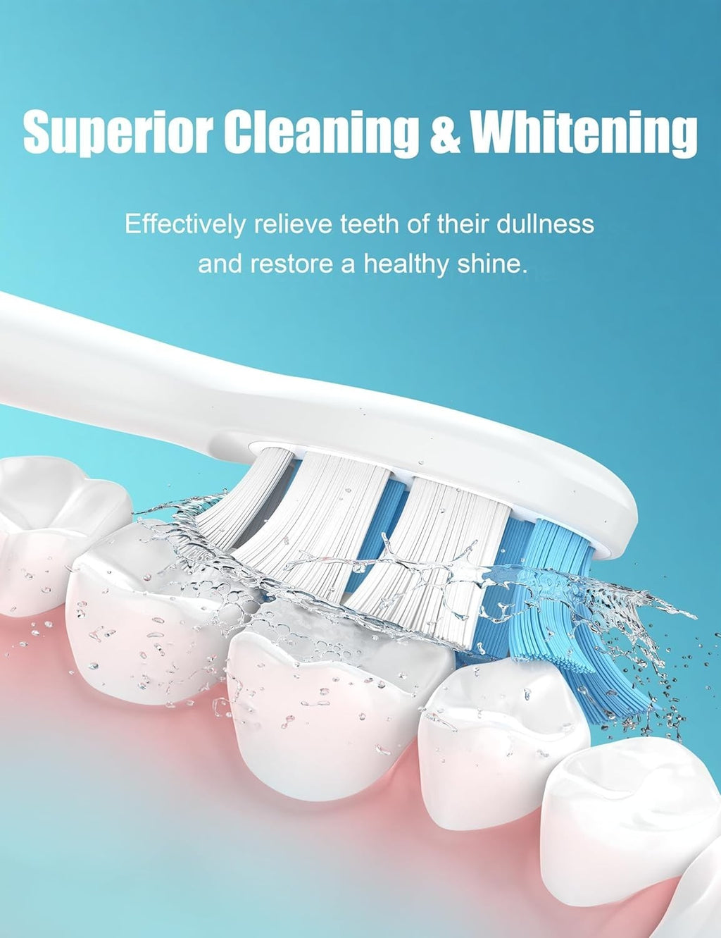 Electric Toothbrush Replacement Heads 10 Pack Soft Bristle Sonic W-Shaped